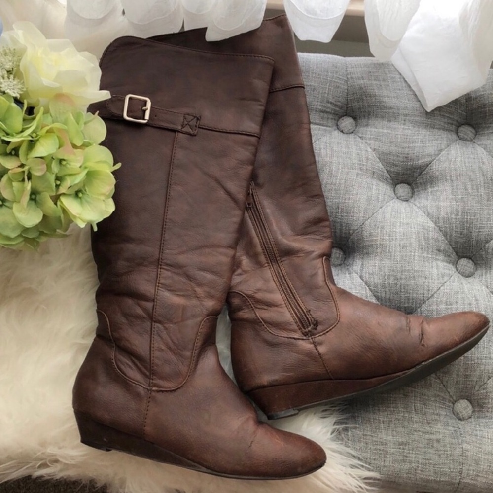 F21 knee high boots 💜